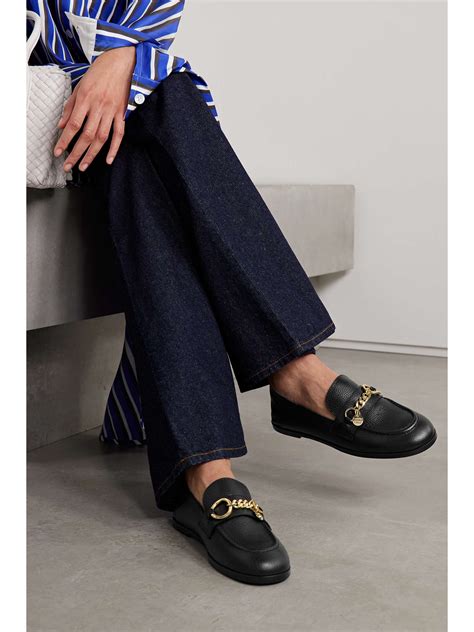 see by chloe ariel loafers|SEE BY CHLOÉ Aryel embellished textured.